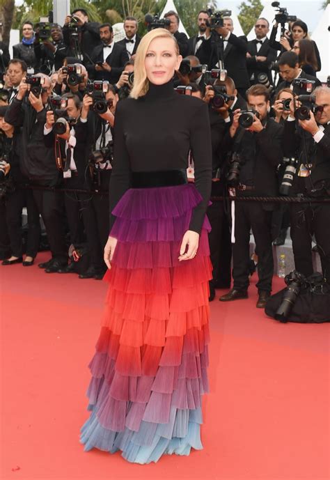 Cate Blanchett Rainbow Givenchy Dress Cannes 2018